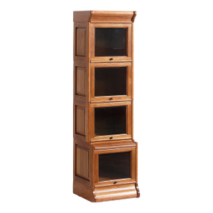 Mission Narrow Barrister Bookcase - Beveled Glass - Micheals Cherry
