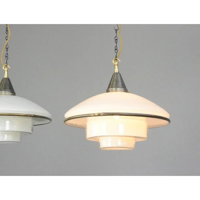 Glass Sistrah P4 Pendant Light from Otto Muller, 1930s For Sale - Image 3 of 10