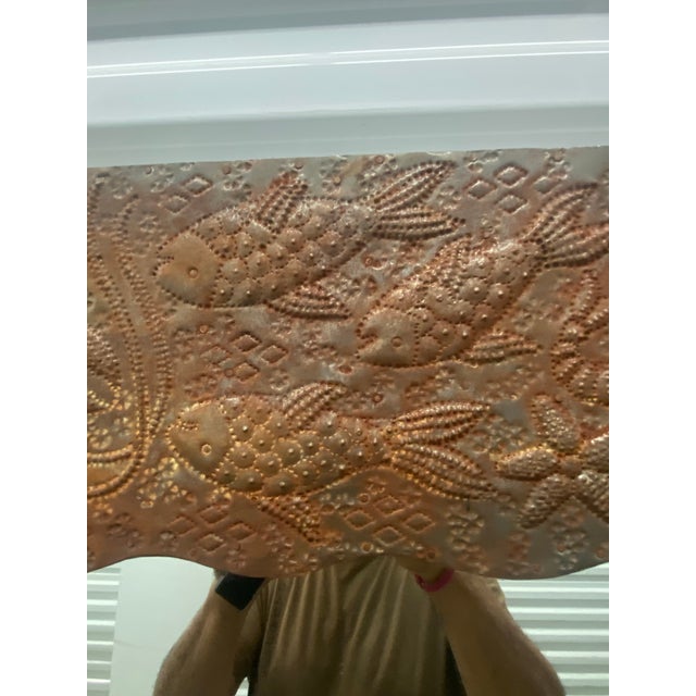 Metal Arts & Crafts Style Decorative Mirror Frame. For Sale - Image 7 of 12