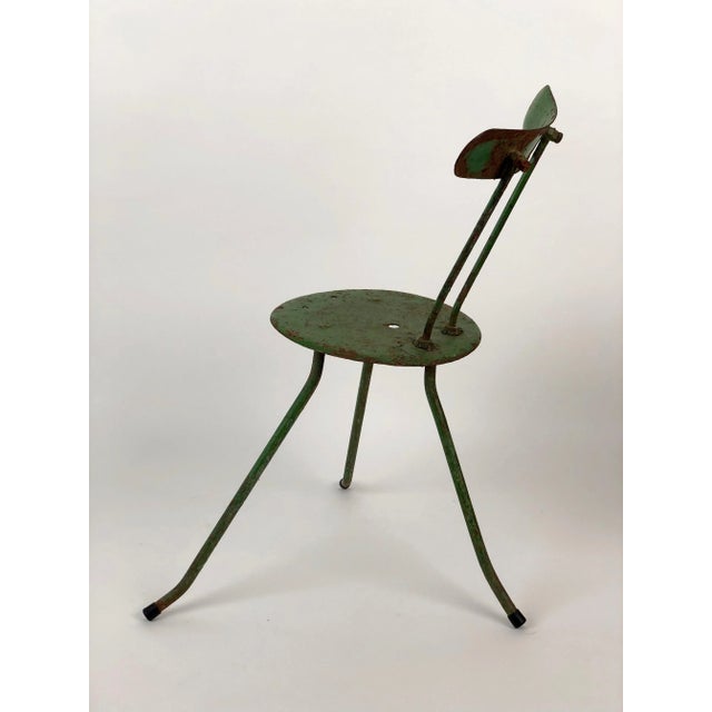 1950s Hungarian Handmade Metal Chairs, 1950s, Set of 2 For Sale - Image 5 of 16