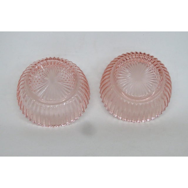 1930s Anchor Hocking Queen Mary Pair of 2 Berry Bowls Pink Depression Era Glass For Sale In Miami - Image 6 of 12