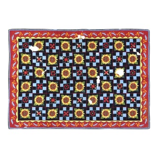 Vintage American Hookrug Hand Knotted Wool Rug. 5'2''x7´2'' For Sale