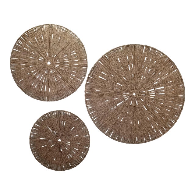 Wall Sculptures Jute Seagrass Wicker For Sale