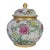 Famille Rose Enameled Porcelain Ginger Jar With Gilt Finial and Peony Motif For Sale