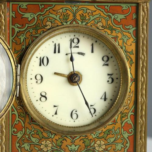 Vintage Carriage Clock in Bronze For Sale - Image 5 of 10