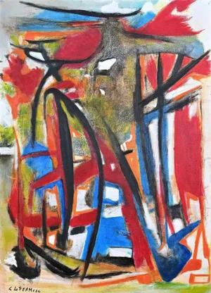Giorgio Lo Fermo, Abstract Expression, Original Oil on Canvas, 2022