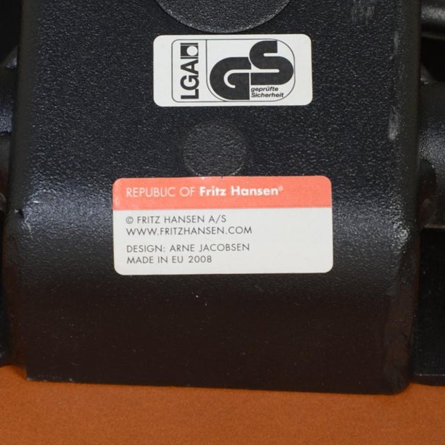 Oxford Office Chair in Walnut and Anilin Leather by Arne Jacobsen, 2000s For Sale - Image 18 of 18