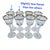 Platinum Vintage Mikasa Silver Mist 57618 Cordial Glasses Platinum Rim Set of 8, 1979-87 For Sale - Image 8 of 15