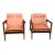 1990s Leather Mid-Century Style Lounge Chairs - a Pair For Sale - Image 5 of 5