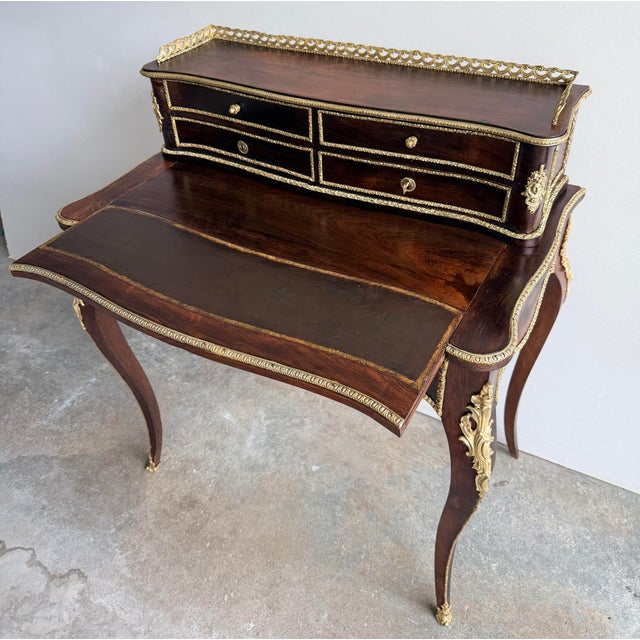 Bronze Early 20th Century French Bronze Mounted Ladies Writing Desk For Sale - Image 8 of 13