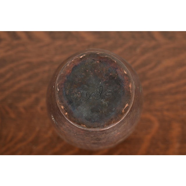 Ramon Ramirez Arts & Crafts Hammered Copper Vase For Sale In South Bend - Image 6 of 9