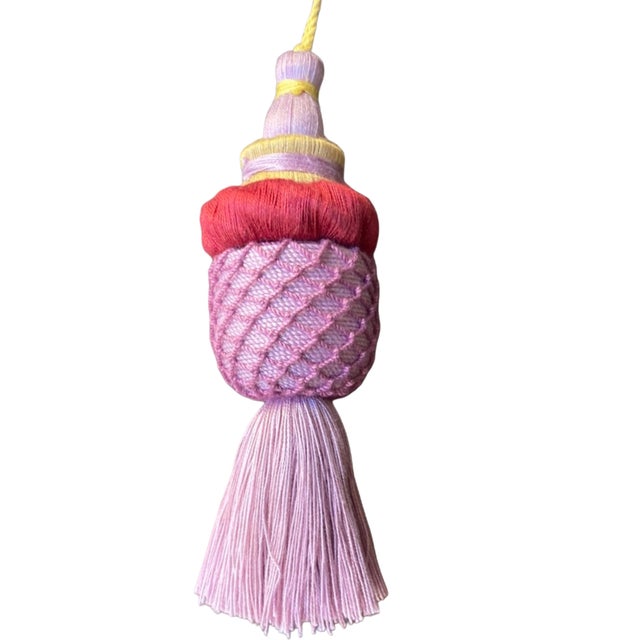 Early 21st Century Sol Red Violet Cotton Tassel by Miho For Sale - Image 5 of 5