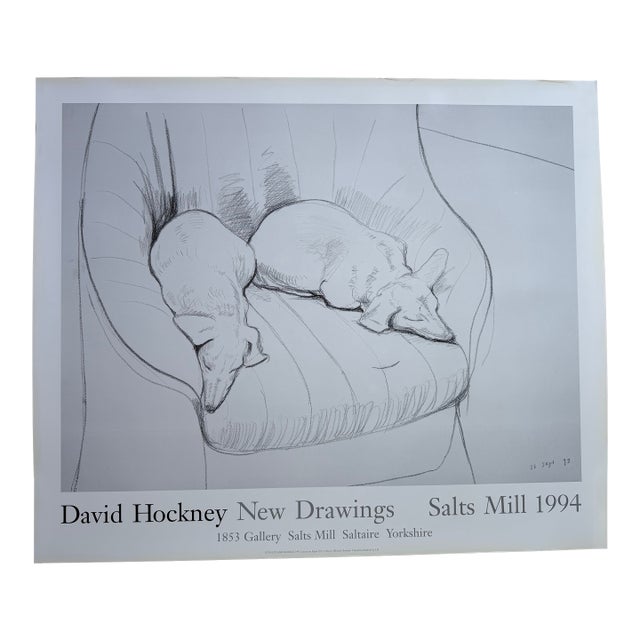 David Hockney (1937-2026), Black and White Dogs Exhibition Poster, 1994, Copyright David Hockney, Printed in the Uk For Sale