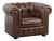 English Chesterfield Brown Cowhide Club Armchair For Sale