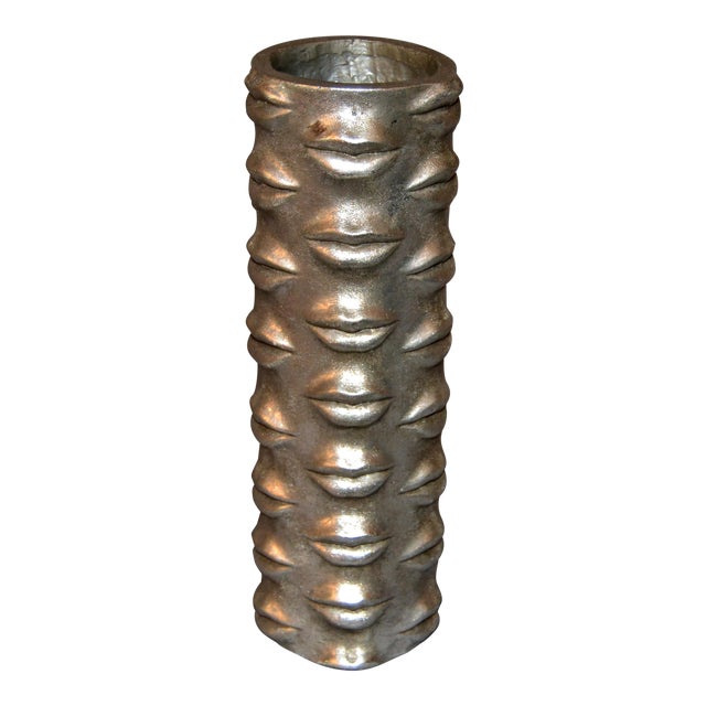 Jonathan Adler Modern Silver Lip Vase Romeo & Juliet, Thy Lips Are Warm