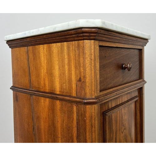 French Style Bedside Table with Marble Top For Sale - Image 9 of 13