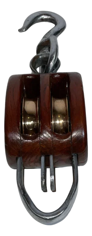Sturdy Double Sheave Pulley with Steel Swivel Hook