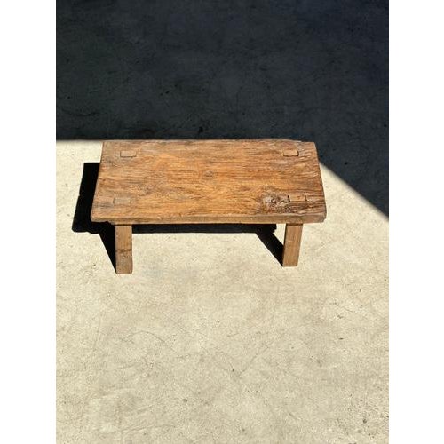 Small Stool in Upcycled Teak Quadripod For Sale - Image 6 of 18