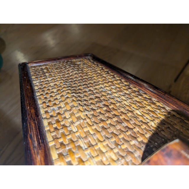 Vintage Japanese Bamboo and Rattan Dresser Cabinet For Sale - Image 9 of 9