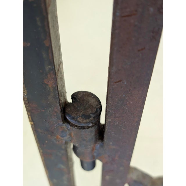 Hand-Forged Iron Three-Panel Divider/Floor Screen For Sale - Image 11 of 12