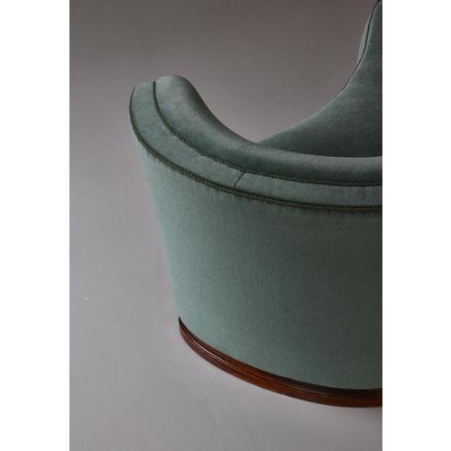 Large Danish Sofa in Green Velvet, 1940s For Sale - Image 11 of 15