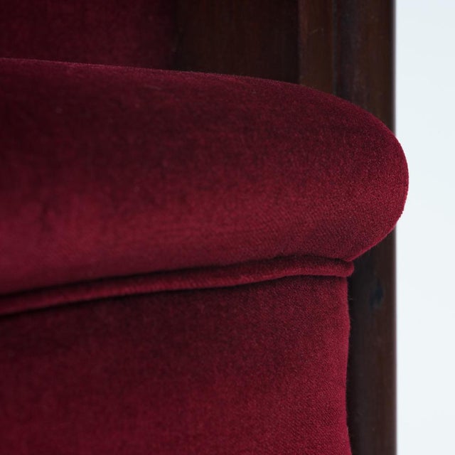 Vintage Dutch Art Deco Chairs in Red Velvet, 1920s, Set of 2 For Sale - Image 16 of 18