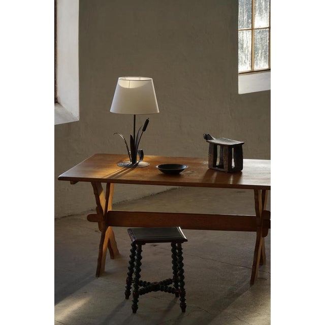 Mid-Century Artisanal Organic Wrought Iron Table Lamp, 1940s For Sale - Image 18 of 18