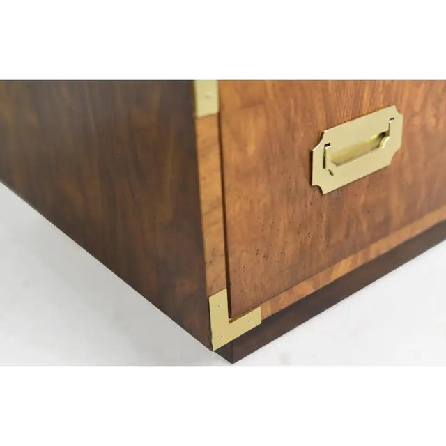 Mid Century Highboy Campaign Dresser by Dixie Furniture For Sale - Image 10 of 12