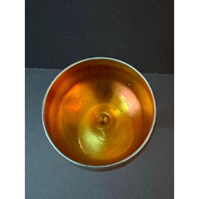 Early 20th Century Early 20th Century Pair of Louis Comfort Tiffany Favrile Cocktail Glasses 4oz Signed For Sale - Image 5 of 12