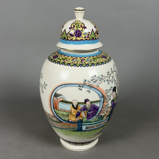 Oriental Vases in Japanese Polychrome Ceramic, Set of 3 For Sale - Image 6 of 13