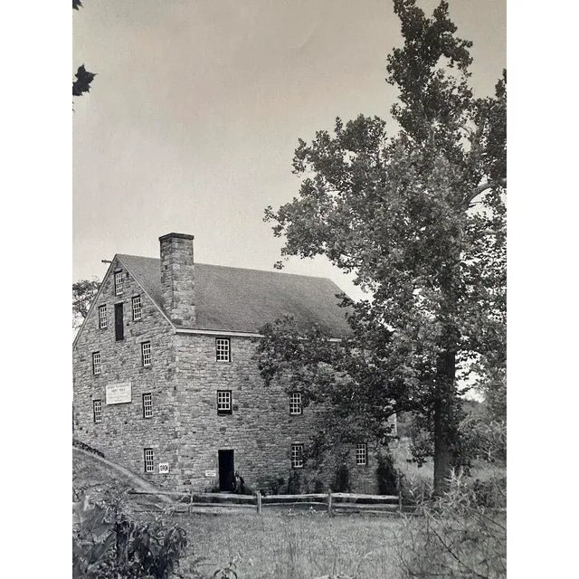 Rare George Washington's Gristmill – Original Vintage Black & White Photograph c.1930s Colonial Revival Era For Sale - Image 9 of 11