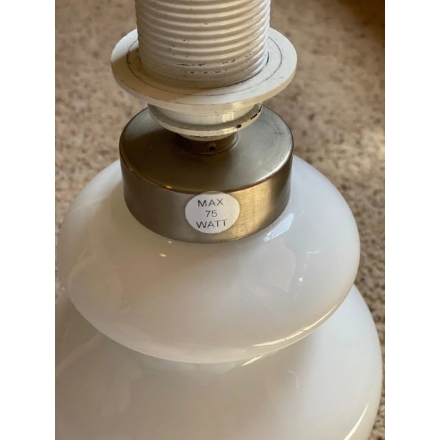 Mid 20th Century Opaline Holmgaard Table Lamp For Sale - Image 4 of 11