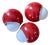 Orbite Wall Lights in Bright Red Metal, 1980s, Set of 3 For Sale
