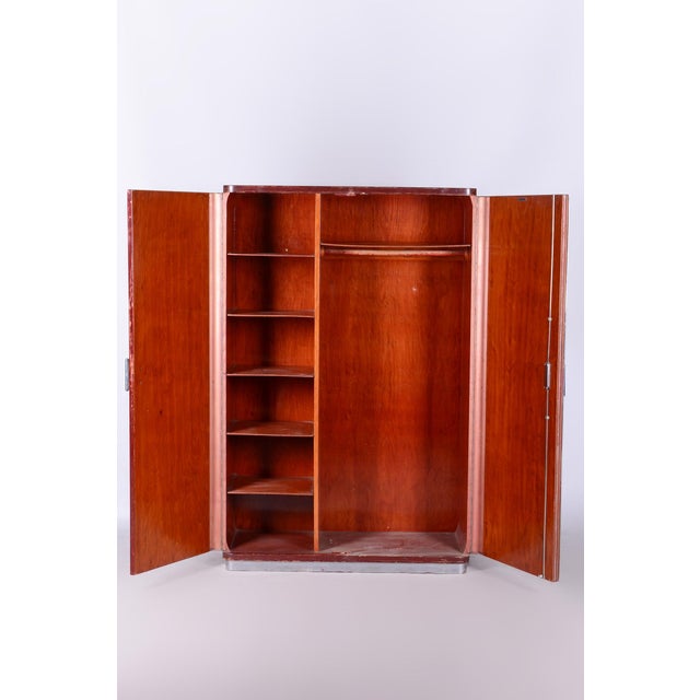 Bauhaus Wardrobe in Walnut attributed to Vichr and Spol, 1930s For Sale - Image 13 of 15
