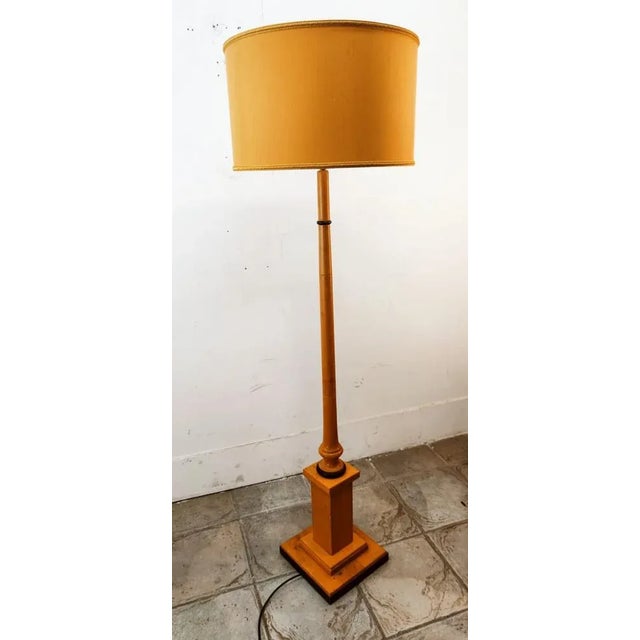 Floor Lamp with Cherrywood Base For Sale - Image 9 of 13