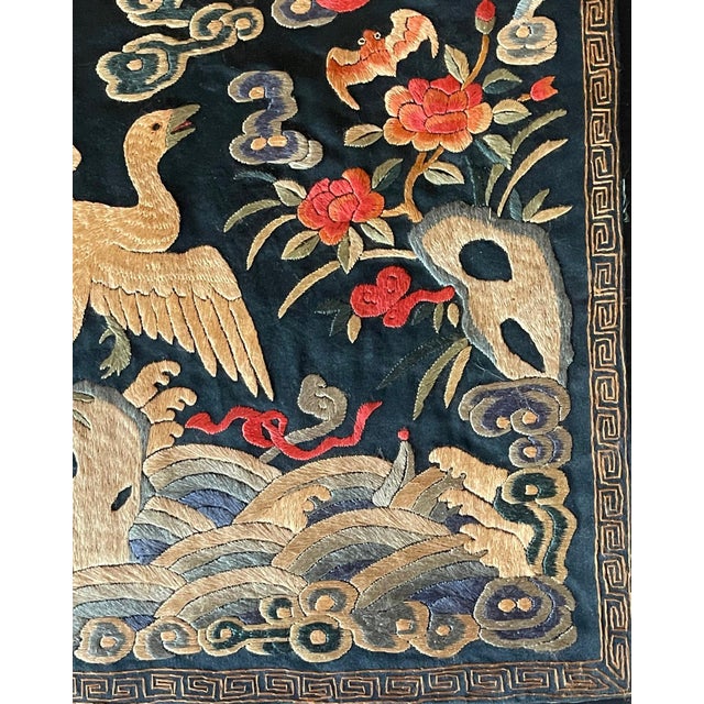 Pair Chinese Embroidered Fourth Rank Badges Qing Dynasty For Sale - Image 13 of 18