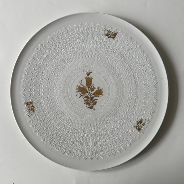 1980s Romanze Goldblume Cake Plate by Björn Wiinblad for Rosenthal Studio Linie, Germany, 1980 For Sale - Image 5 of 5