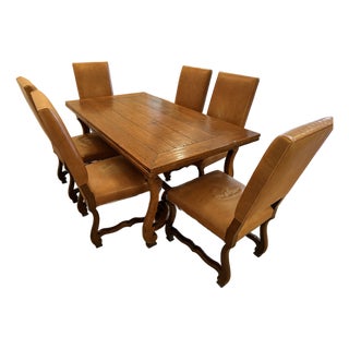 Henredon Acquisitions Dining Table and 6 Chairs - Set of 7 For Sale