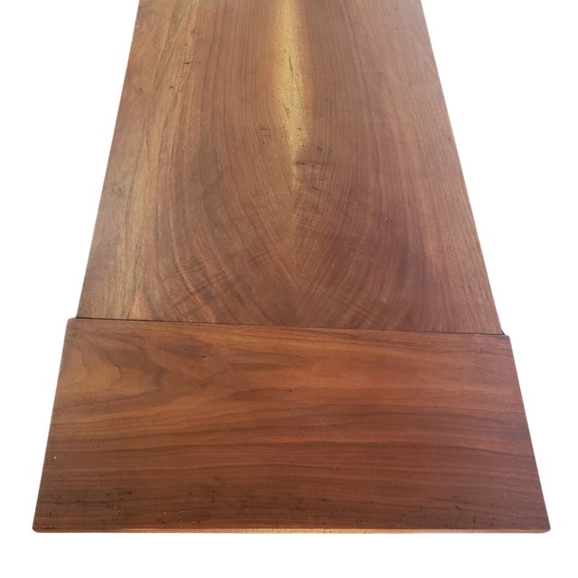 Stunning Solid Black Walnut Architecturally Significant Japanese Influenced Coffee Table For Sale - Image 9 of 12