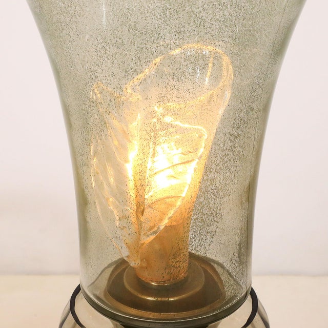 1970s 1970s Mid-Century Modern Enclosed Tulip Form Smoked Hand-Blown Murano Glass by Cenedese For Sale - Image 5 of 16