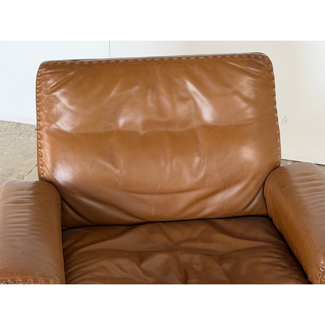 Brown Leather DS-31 Swivel Lounge Chair from de Sede, Switzerland, 1970s For Sale - Image 6 of 13
