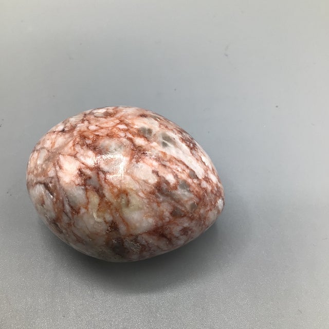 Mexico Matrix Fire Opal, Jasper and Butterscotch Onyx Eggs-Set of 3 For Sale - Image 9 of 12