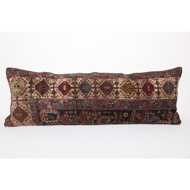 Here i am listing a 100% Handmade double knotted rug pillow cover, made from antique Persian tribal carpet rug. This’s a...