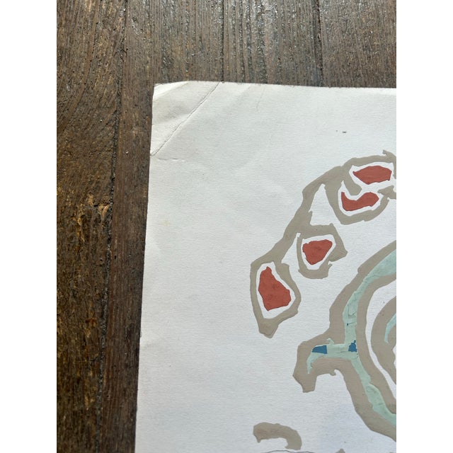 1980’s Original Abstract Expressionist Geometric Painting / Drawing For Sale - Image 4 of 7
