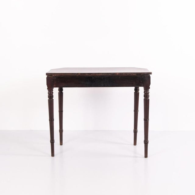 Mahogany Games Table with Turned Tapered Legs, 1880s For Sale - Image 4 of 7