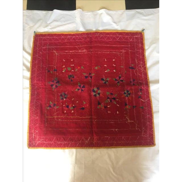 Textile Vintage Beaded Indian Tribal Wall Hanging For Sale - Image 7 of 9