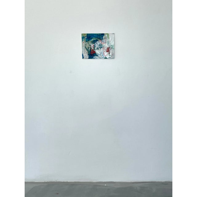 Abstract Abstract Small Work on Paper Acrylic Painting Untitled #12 by Stephanie Visser For Sale - Image 3 of 8