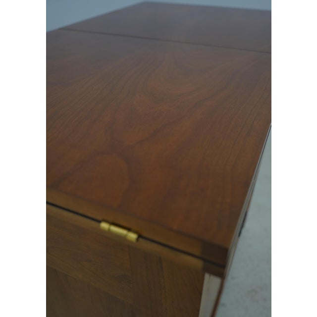 Stickley Cherry Mission Inlaid Fold Top Bar Cabinet For Sale - Image 10 of 18