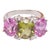Mini GUM DROP™ Ring with Peridot and Pink Topaz and Diamonds For Sale