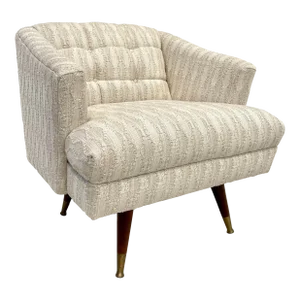 Mid-Century Modern Lounge Armchair Newly Upholstered